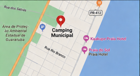 Mapa do Camping Municipal